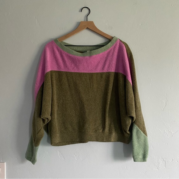 Free People Blue Monday Fleece Pullover - Picture 3 of 12